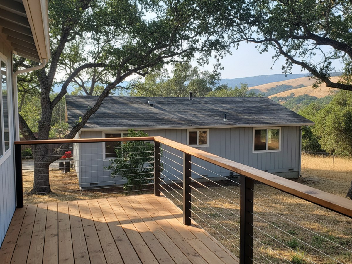 Deck Railing Installation & Repair completed by Coastal Deck Solutions in Hanford, CA